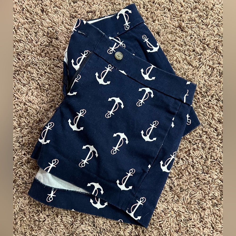 J. Crew navy anchor shorts 3”